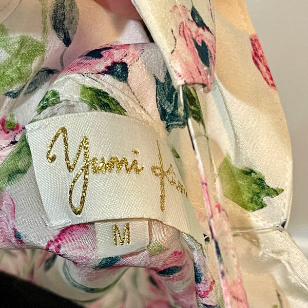Yumi Kim White Floral Camisole Womens Racerback Silk Casual Top Size Medium New