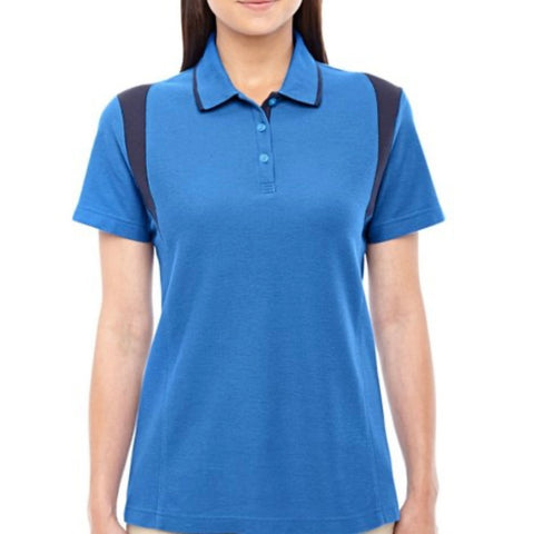 Ladies Sport French & Navy Blue Active Golf Polo Casual Athletic Shirt Size M