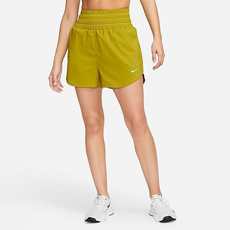 Nike Womens One Dri-FIT Ultra High Waisted 3-Inch Lined Shorts Miss Green Sz XS