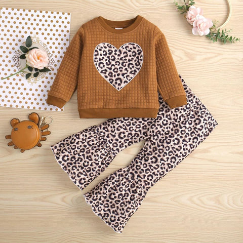 Girl's Heart Leopard Outfit