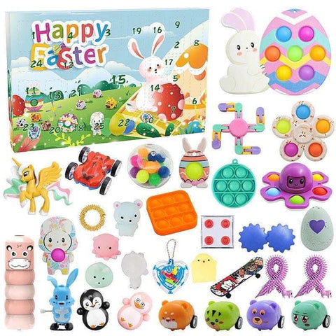 New 25 Days Countdown To Easter Fun Advent Calendar Fidget and Pop Kids Toys Box