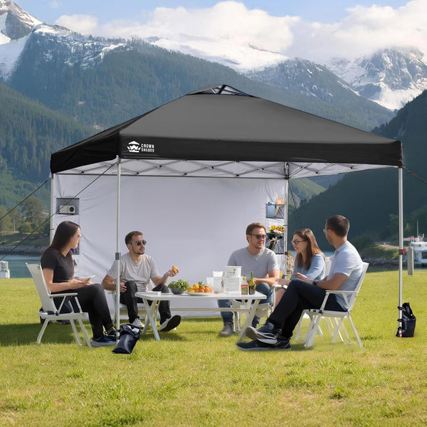 Sidewall Silver for 10X10 Pop up Canopy Sidewall with 6 Pockets 1 Pack Black