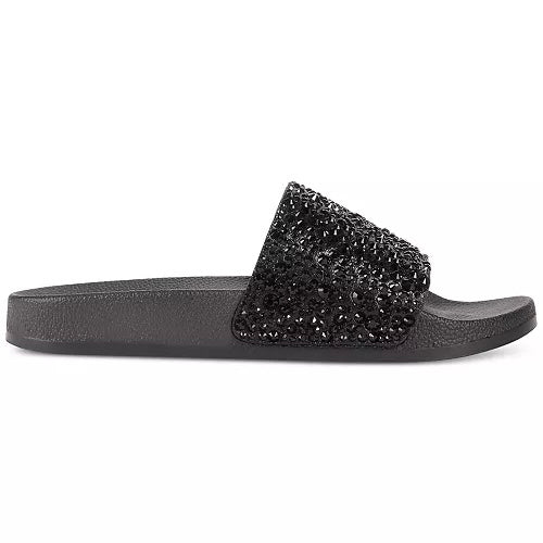 I.n.c. International Concepts Women's Peymin Pool Black Slides Size 6