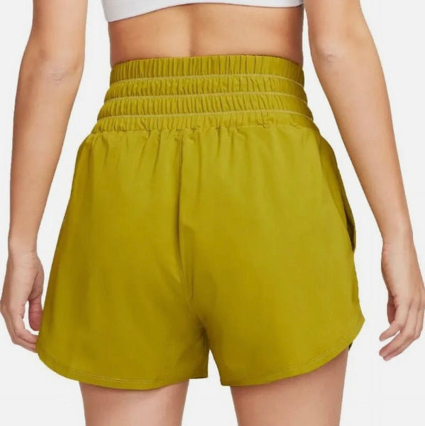 Nike Womens One Dri-FIT Ultra High Waisted 3-Inch Lined Shorts Miss Green Sz XS
