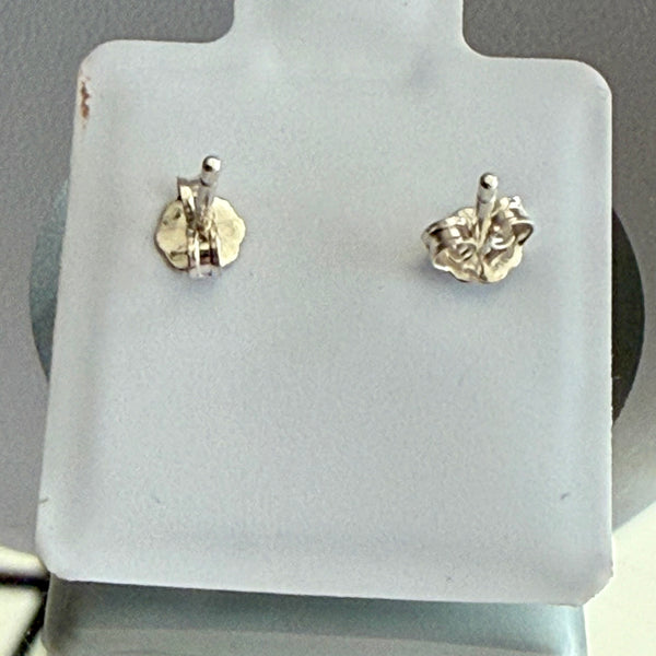 Citrine Dainty 5mm Stud Earrings Round Cut Sterling Silver November Birthstone