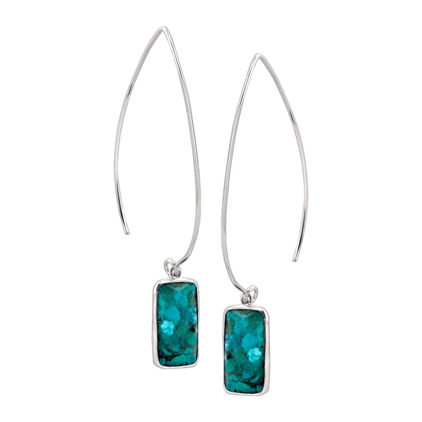 Silpada 'Oasis' Compressed Turquoise  Drop Earring