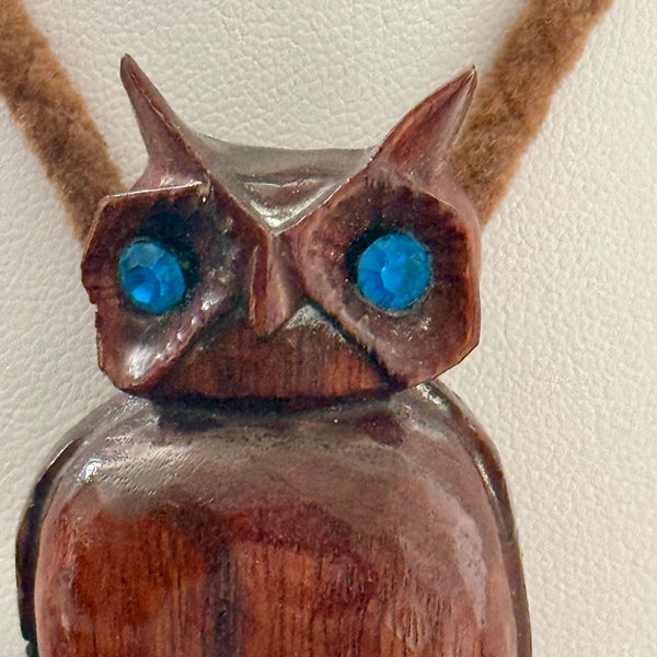 Vintage Western Style Wood Owl Bolo Tie Lariat Men’s Rustic Fashion Accessory