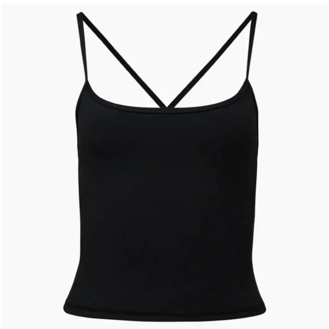 Black Sport Cami S Womens Solid Athletic Casual Sports Bra Top By We Wore What