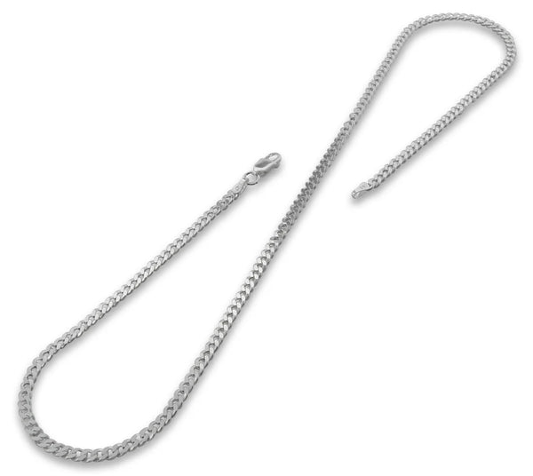 Sterling Silver Curb 20” Chain 3.0MM New