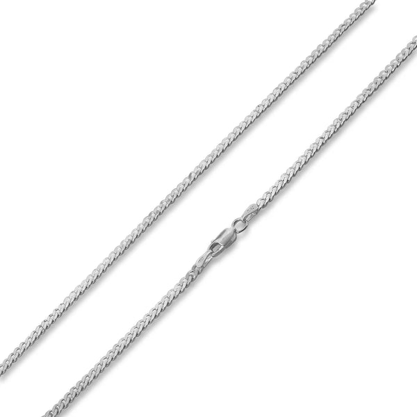 Sterling Silver Curb 20” Chain 3.0MM New