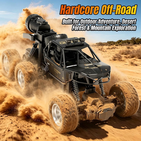 RC Cars Monster Truck Toys, 6-Wheel 118 Scale RC Off-Road Truck, 3