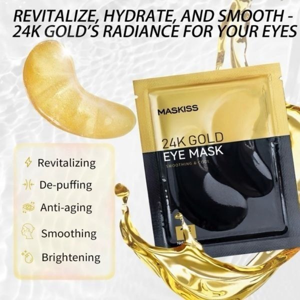 24k Gold Under Eye Patches, eye mask, Collagen Skin Care