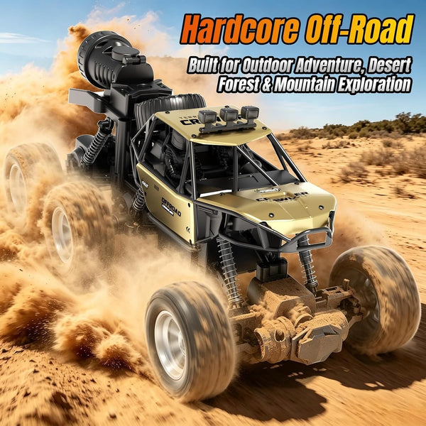 1:18 Scale 6-Wheel 2WD RC Monster Truck Rock Crawler with Spray