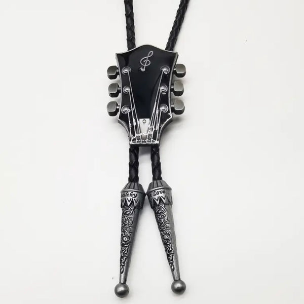 Music Lovers Black Bolo Tie Mens Casual Western Cowboy Accessory New