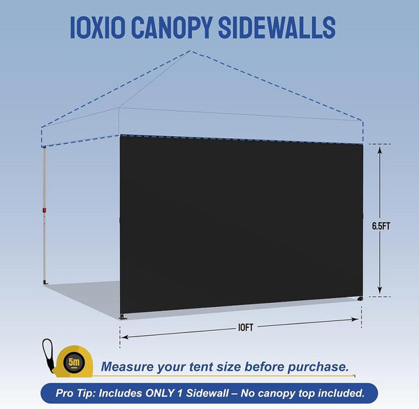Sidewall Silver for 10X10 Pop up Canopy Sidewall with 6 Pockets 1 Pack Black