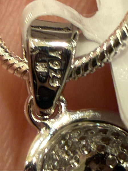 Iced Out Sterling Silver Basketball Pendant Moissanite Necklace Unisex New