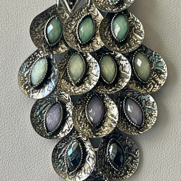 Peacock Pendant Long Necklace Womens Rhinestone Beaded Adjustable Accessory New