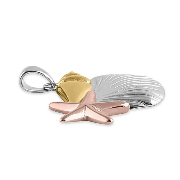 Sterling Silver Multi-Plated Under the Sea Pendant