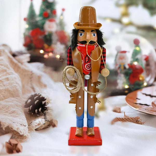 Cowboy Nutcracker 15” Western Figure Womens Boys Christmas Home Decor New