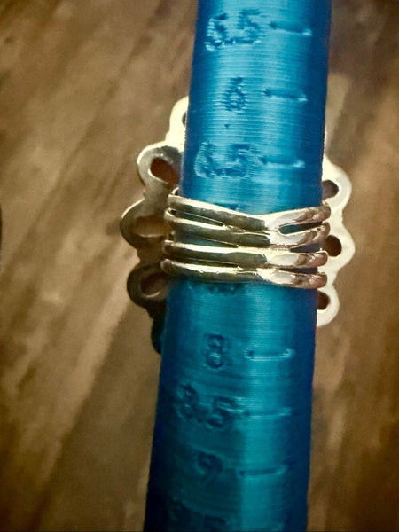 Southwestern Spiny Oyster Turquoise Statement Silver Ring Boho Artisan Design 7