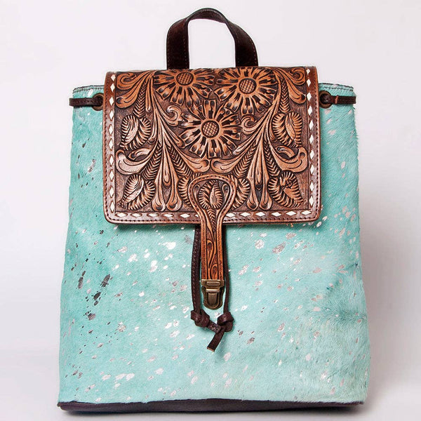 ADBGZ101TRQ Backpack Genuine Western Leather Women Bag Sally