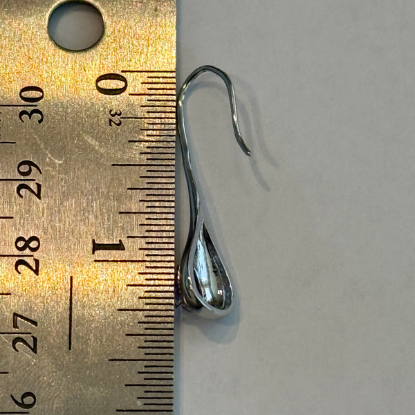 Sterling Silver Amethyst Teardrop Drop Earrings New
