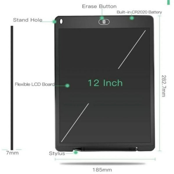 Brand New 12” Screen LCD Electronic Digital Writing Tablet For Kids Or Adults