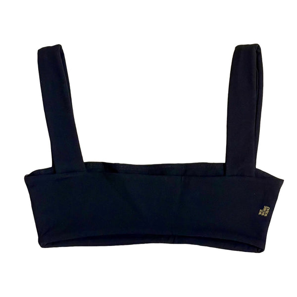WeWoreWhat Womens Solid Bandeau Bra Top Jet Black Size Small New