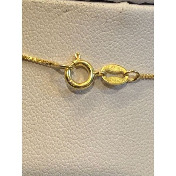 Gold Vermeil Moissanite Cross Pendant Necklace 16” Chain Religious Jewelry New