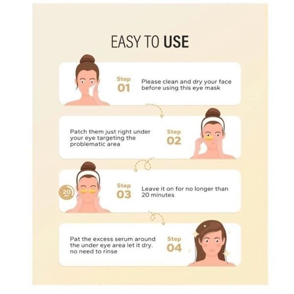 24k Gold Under Eye Patches, eye mask, Collagen Skin Care