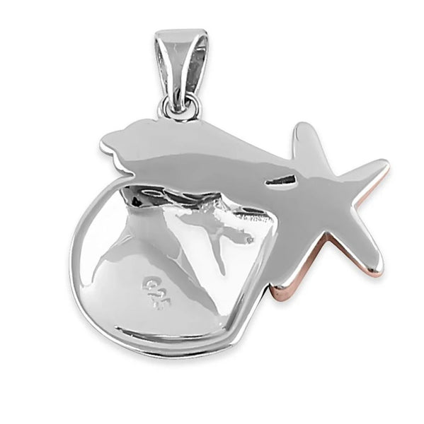 Sterling Silver Multi-Plated Under the Sea Pendant