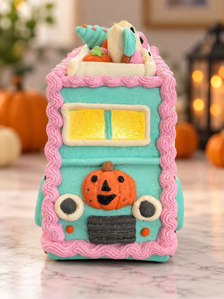 Light Up Pastel Halloween Candy Truck Ghost Pumpkin Tabletop Home Decor LED