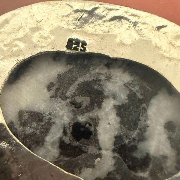 White Buffalo Turquoise & Black Onyx Statement Hammered Necklace Boho Western