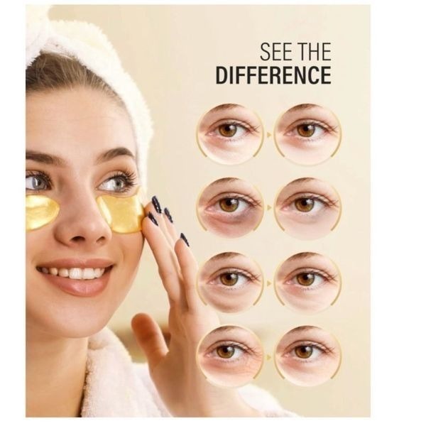 24k Gold Under Eye Patches, eye mask, Collagen Skin Care