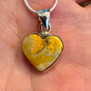 Bumble Bee Pendant Necklace  Southwest Artisan Heart Framed Sterling Silver New