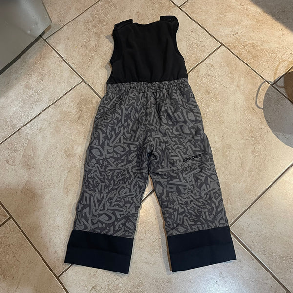 Spyder Ski Snow Pants Boys Girls Grey Black Logo Water Resistant Toddler Size 3 Pre Loved