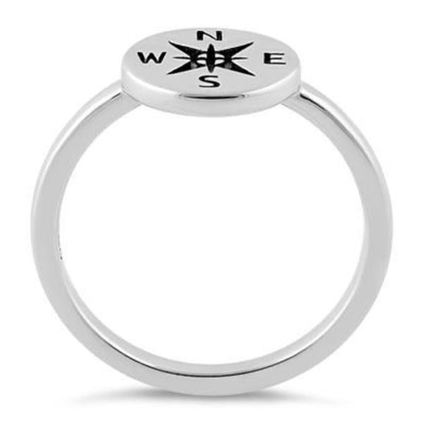 Sterling Silver Compass Ring Boho Casual Jewelry Size 6