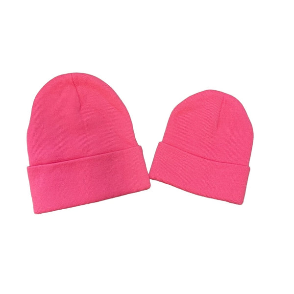 Brand New Mama And Mini Chenille Letter Beanie Hat Set