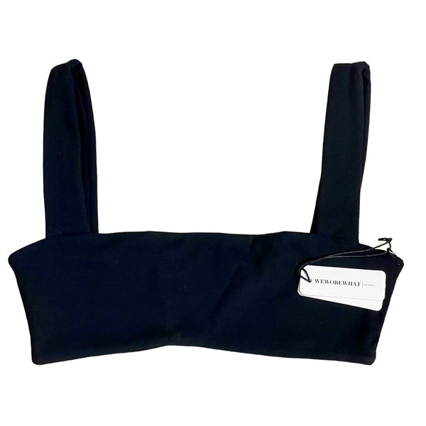 WeWoreWhat Womens Solid Bandeau Bra Top Jet Black Size Small New