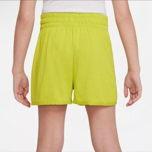 Nike Dri-FIT Breezy Green Training Shorts Big Kids Girls High-Waisted Large New