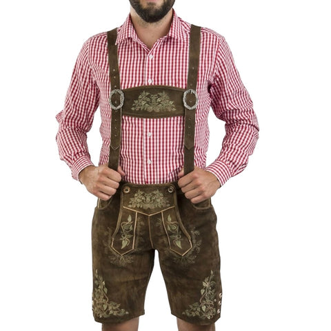 Schoneberger Lederhosen Men Oktoberfest Mens Authentic Genuine Leather Shorts 34