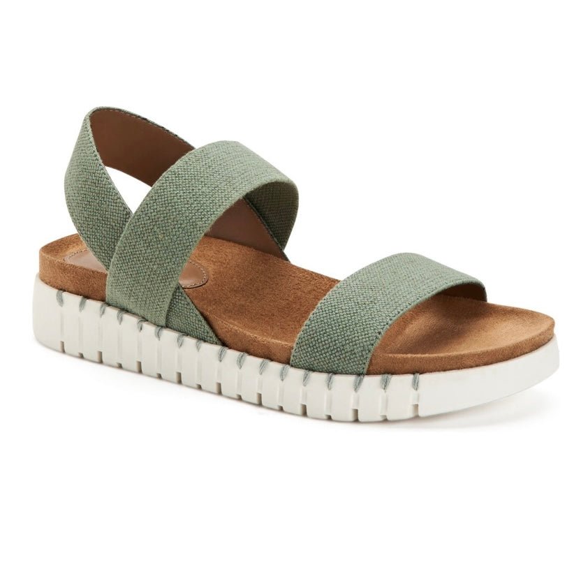 Style & Co Womens Green Platform Stretch Comfort Milaa Slingback Sandal 9