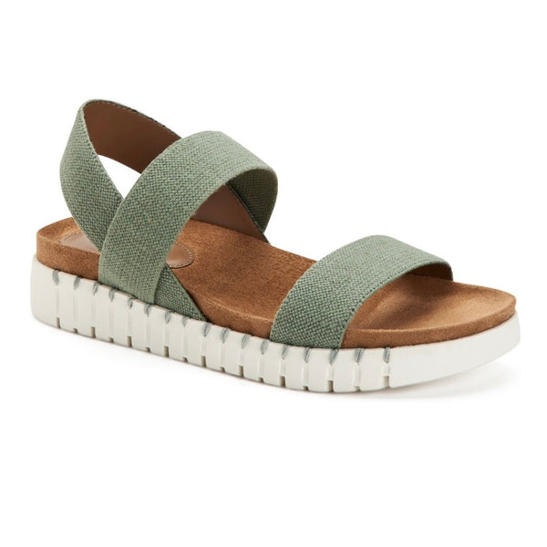 Style & Co Womens Green Platform Stretch Comfort Milaa Slingback Sandal 9