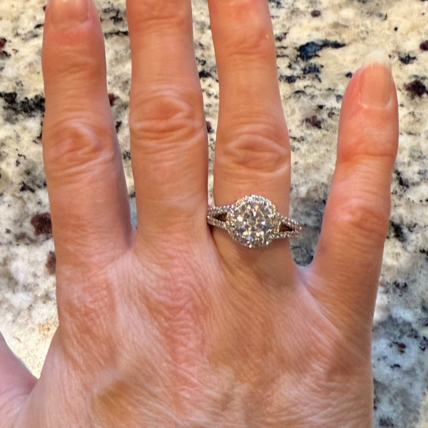 Stunning 3ct Round Cut CZ Sterling Silver Ring New