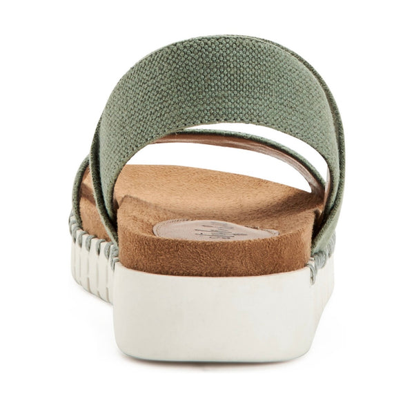 Style & Co Womens Green Platform Stretch Comfort Milaa Slingback Sandal 9
