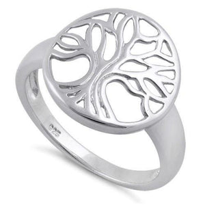 Tree of Life Sterling Silver Ring Casual Jewelry Size 9 New