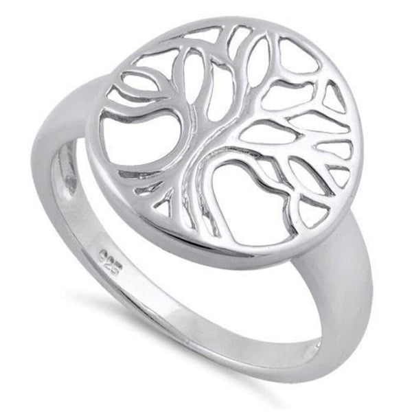 Tree of Life Sterling Silver Ring Casual Jewelry Size 9 New