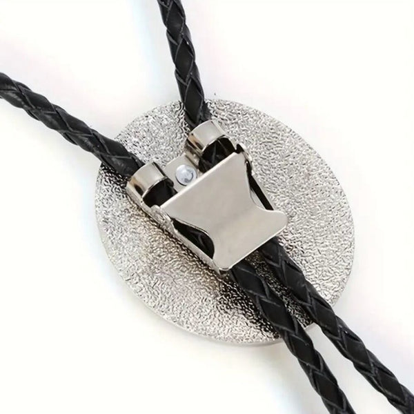 Bolo Tie Initial R Mens Casual Western Cowboy Accessory