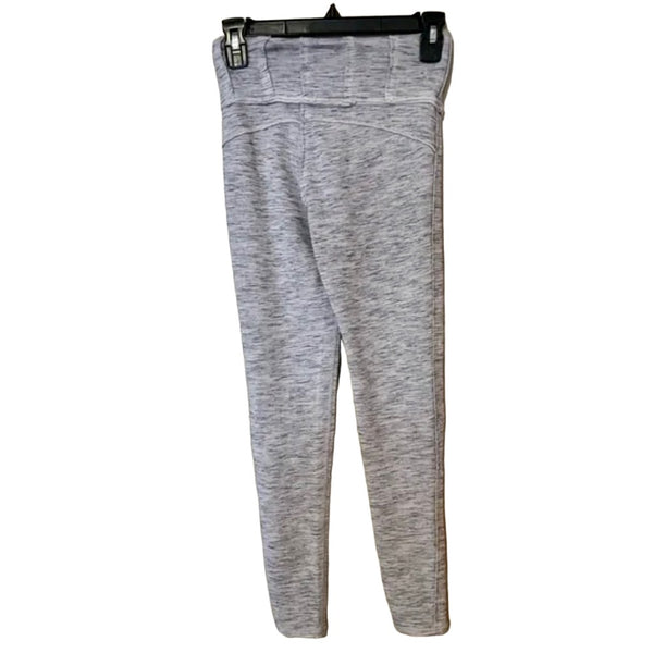New Free People Womens Dark Silver High-Rise Ankle Length Hybrid Leggings Size S