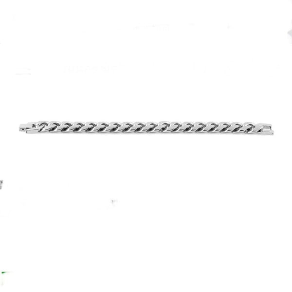 New Stainless Steel Flat Curb Link Bracelet